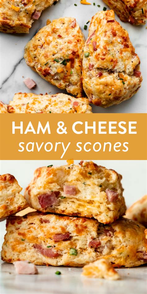 Savory Ham And Cheese Scones Scones Recipe Easy Recipes Breakfast Recipes