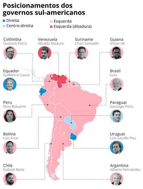 Esquerda direita centro veja o mapa político da América do Sul após