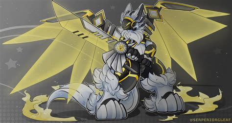 Protogen Art Full Body Violet Wallpaper