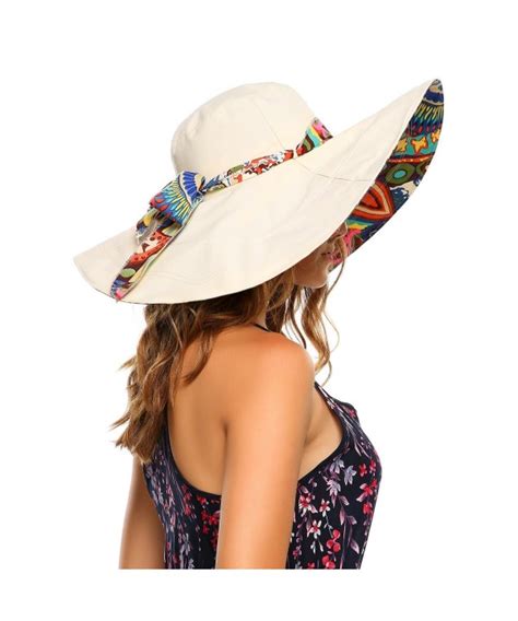 Women S Floral UPF 50 Foldable Reversible Wide Brim Cap Floppy Travel