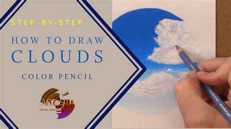 how to draw clouds with colored pencils - snowdigitalarttutorial