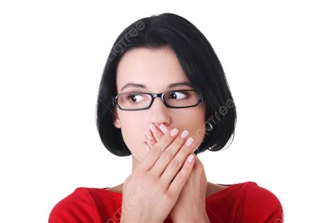 Shocked Woman Covering Her Mouth With Hands Women Gesture