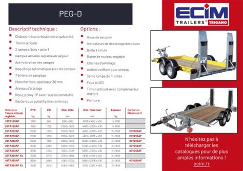 Tous Les Catalogues Et Fiches Techniques Pdf Ecim Remorques