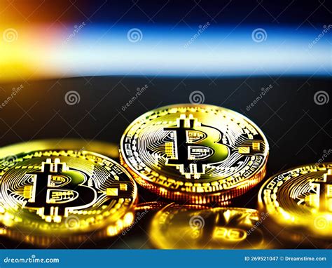 Fondo De Moneda De Oro Bitcoin Fondo Arte Financiero Abstracto Stock De