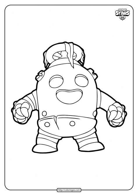 Spike Brawl Stars Coloring Pages Hot Sex Picture