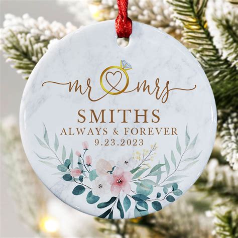 Marriage Ornaments Personalized Wedding Ornaments Ceramic Ornaments