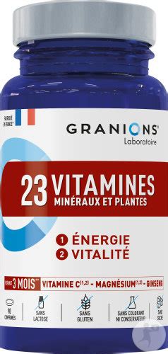 Granions 23 Vitamines Minéraux Et Plantes Pour Énergie Et Vitalité 90