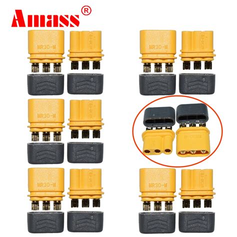 Amass MR30 Male MR30 Female Connector Plug With Sheath High Current