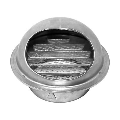 Stainless Steel Round Bull Nosed External Extractor Wall Vent Outlet