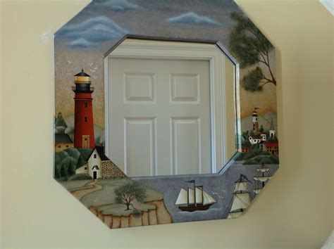 Hand Painted Nautical Mirror Using Acrylics Lisa Williamson Nautical