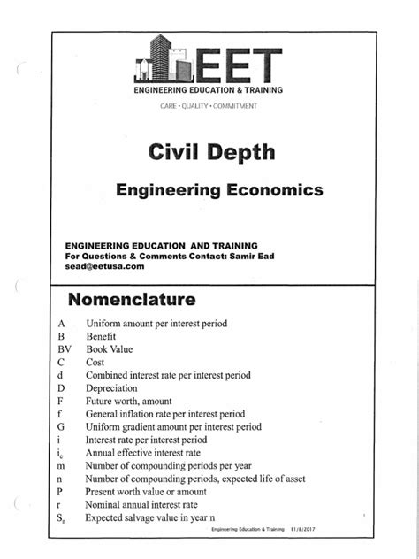 Eet Engineering Econ Pdf Pdf Book Value Depreciation