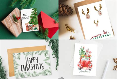 Send festive wishes with these free printable Christmas cards - Gathered