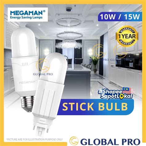 SIRIM MEGAMAN 10W 15W G24 PLC ES E27 LED Stick Bulb Ceiling Light