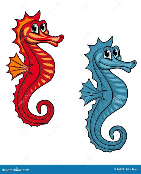 Funny seahorse stock vector. Illustration of isolated - 24437124