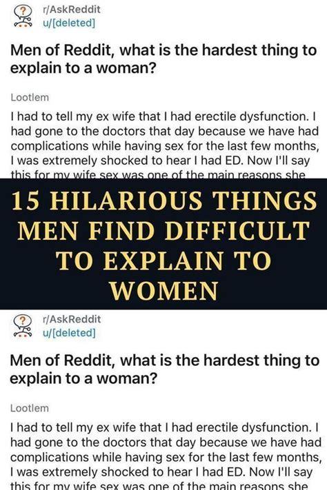 15 Hilarious Things Men Find Difficult To Explain To Women Artofit