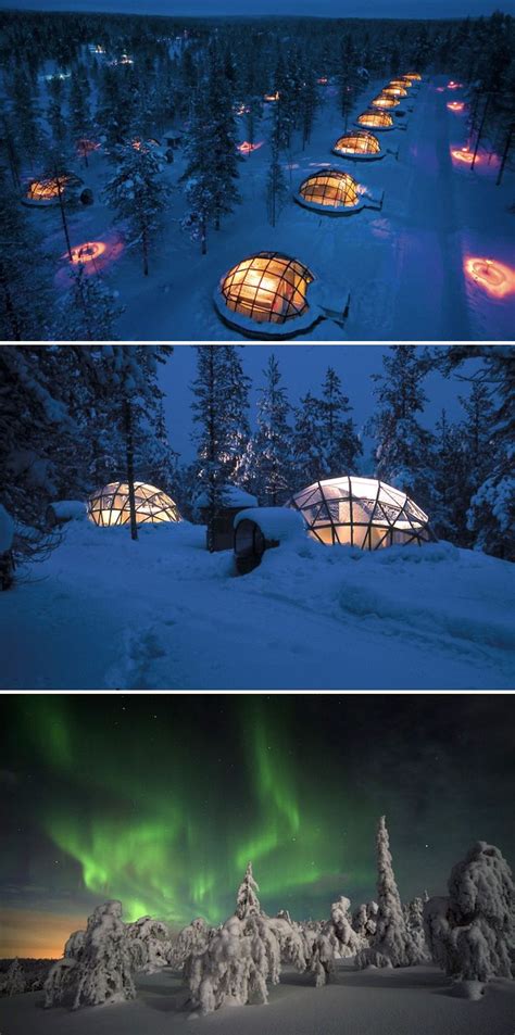 Glass Igloos with Magnificent Northern Lights Views | Northern lights ...