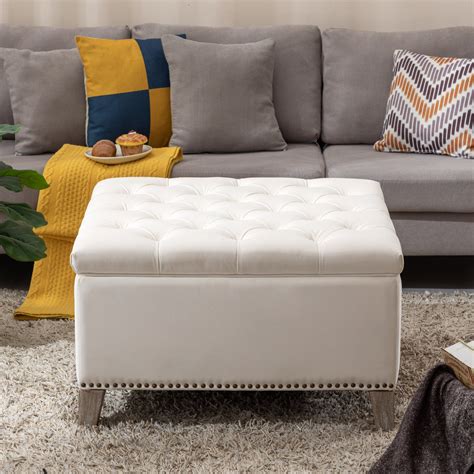 Willa Arlo Interiors Pang Velvet Storage Ottoman And Reviews Wayfair