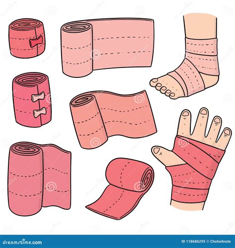 Vector Set Of Medical Bandage Stock Vector Illustration Of Medical