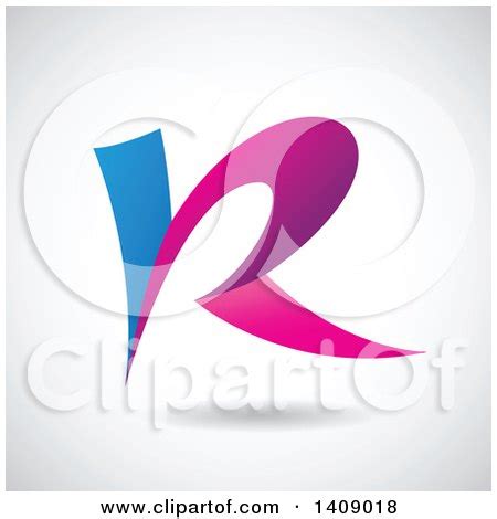 Clipart Of A Calligraphic Capital Letter R Abstract Design Royalty