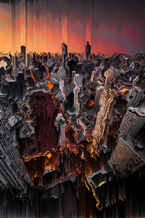 Psychedelic City Teleportation Rare Digital Artwork Makersplace