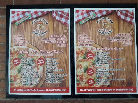 Menu Da Pizzeria Lo Spicchio Da Pino Santa Lucia