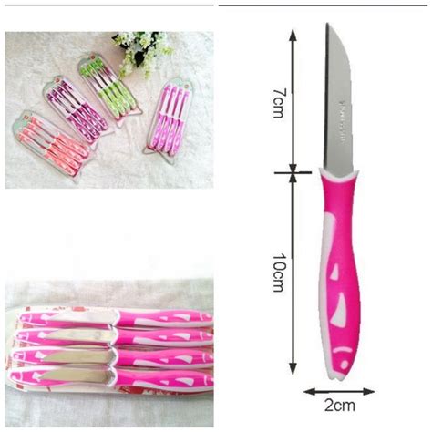 Jual Pisau Ikan Buah Sayur Stainless Mini Knife Isi 12pcs Pisau