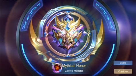 Mobile Legend Bang Bang Mlbb Reached Mythical Honor Rank Youtube