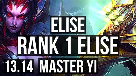 ELISE Vs MASTER YI JNG Rank 1 Elise 13 1 7 Legendary Rank 11