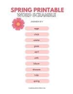 Free Spring Word Scramble Printable Homemade Heather