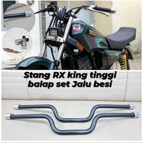 Jual STANG STIR RX KING BALAP TINGGI SET JALU BESI STIR BALAP SET HAND