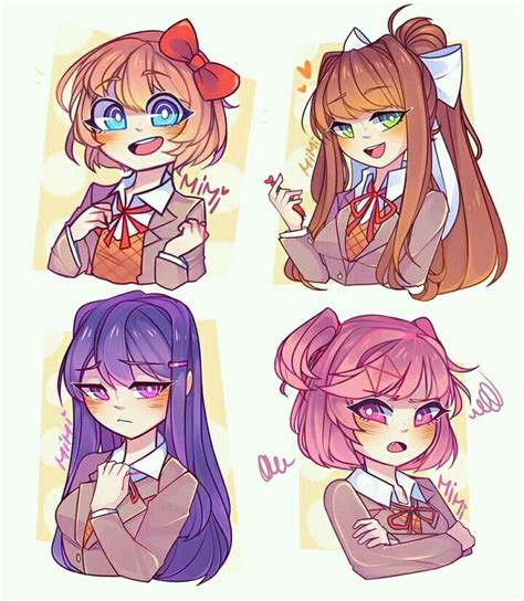 Пин от пользователя Isy на доске ♡ddlc♡ Фан арт Мультфильмы Аниме девушка