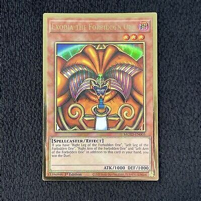 Yugioh Exodia The Forbidden One Mged En Gold Rare St Edition