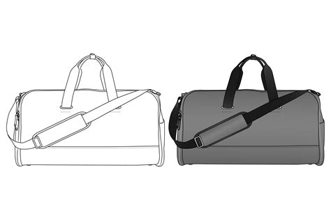 Duffle Bag Flats Vector Illustration Graphic By Md Shahalamxy