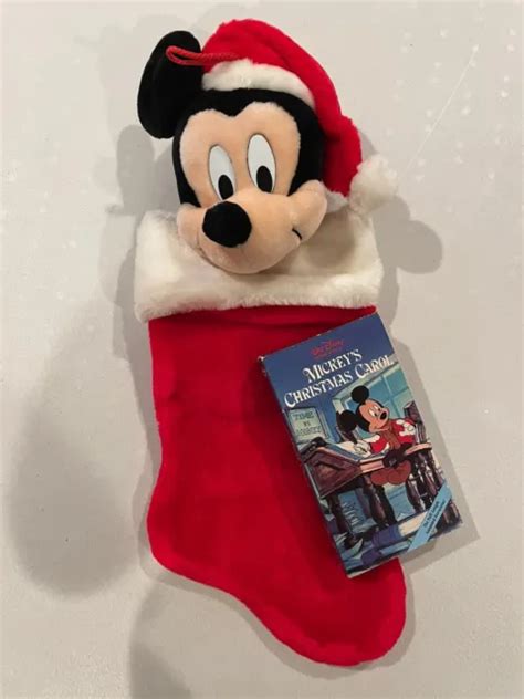 WALT DISNEY MICKEYS Christmas Carol VHS 1983 Mickey Mouse Santa Plush