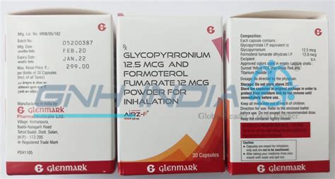 Buy Glycopyrronium Formoterol Fumarate Airz F 12 5mcg 12mcg Capsule Online At Gnh India