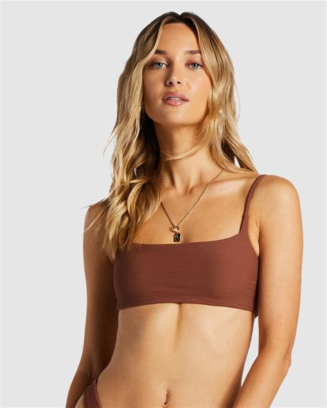 Billabong Tanlines Zoe Crop Bikini Top Mocha Surfstitch