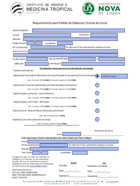 Preench Vel Dispon Vel Requerimento Para Pedido De Diplomas Curso No