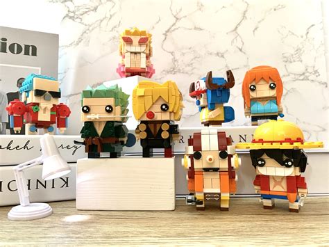 One Piece Brickheadz Building Blocks Luffy Nami Chopper Sanji Zoro Usopp Ace Franky Brook Robin