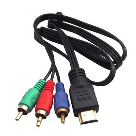 HDMI compatível vídeo conversor de áudio componente cabo