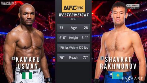 KAMARU USMAN VS SHAVKAT RAKHMONOV FULL FIGHT UFC YouTube