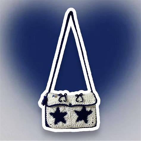 Crochet Basic Acubi Inspired Star Messenger Bag W Depop