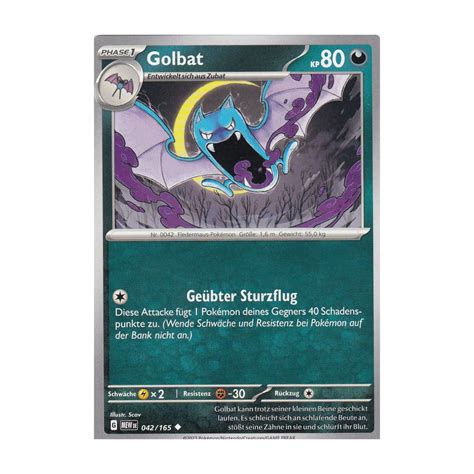 Golbat 042 165 MEW 151 Pokemon Karte günstig kaufen