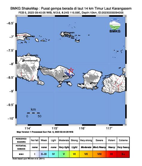 Bmkg Gempa Bumi Magnitudo 36 Guncang Pulau Bali Opsi ID Situs