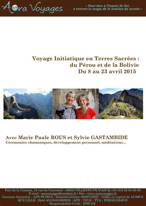 PDF Voyage Initiatique en Terres Sacrées du Pérou et de Nous