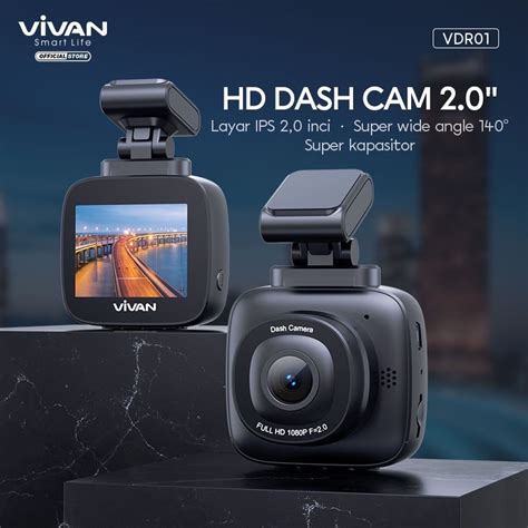 Jual VIVAN Dash Cam CCTV Mobil 1080HD VDR01 Super Wide Angle Dashcam