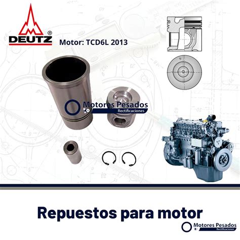 Conjunto De Motor Deutz Tcd L Camisa Piston Aros Agroads