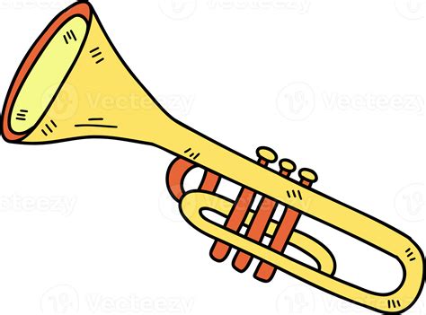 Hand Drawn Trumpet Illustration On Transparent Background 11023632 Png