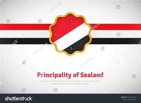 Artistic Happy National Day Principality Sealand Stock Vector Royalty