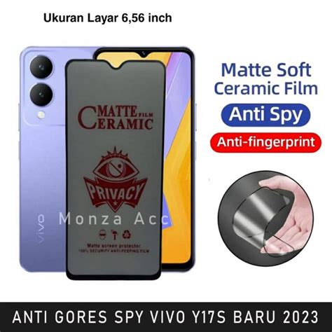 Tempered Glass Privacy Vivo Y S Anti Pecah Layar Ceramic