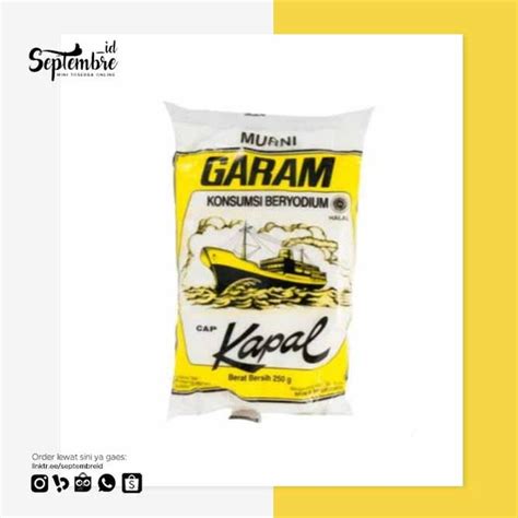 Jual Garam Beryodium Cap Kapal 250 Gram Garam Cap Kapal 250 Gram Di